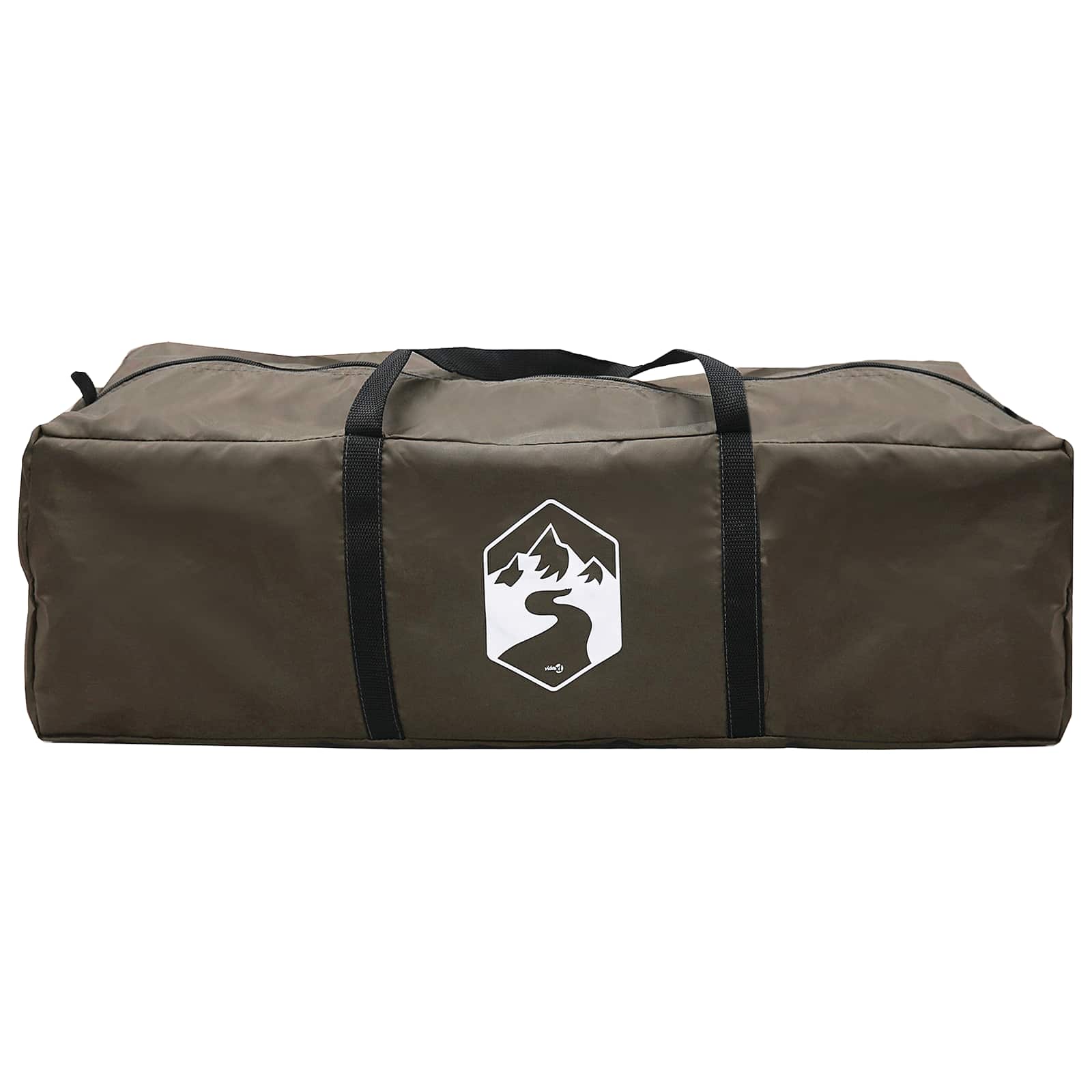 Tipi Zelt Braun Grau 800 x 800 x 430 cm Polyester und Stahl