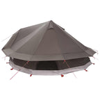 Tipi Zelt Braun Grau 800 x 800 x 430 cm Polyester und Stahl