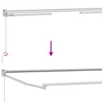 Einziehbare Markise Creme 3 x 2 m 100% Polyester und Aluminium