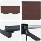 Einziehbare Markise Braun 3,5 x 2 m