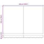 Einziehbare Markise Braun 3,5 x 2 m