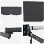 Elektrische ausziehbare Markise Anthrazit 3 x 2 m