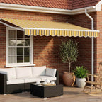 Manuelle Gelenkarmmarkise mit LEDs 3 x 2,5 m