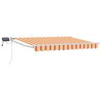 Manuelle Gelenkarmmarkise mit LEDs Mehrfarbig 3,5 x 2,5 m