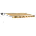 Manuelle Gelenkarmmarkise mit LEDs 3,5 x 2,5 m