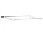 Manuelle Gelenkarmmarkise mit LEDs Beige und Weiß 3,5 x 2,5 m