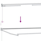 Manuelle Gelenkarmmarkise mit LEDs Beige und Weiß 4,5 × 3 m