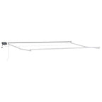 Manuelle Gelenkarmmarkise mit LEDs Orange und Weiß 5 x 3 m