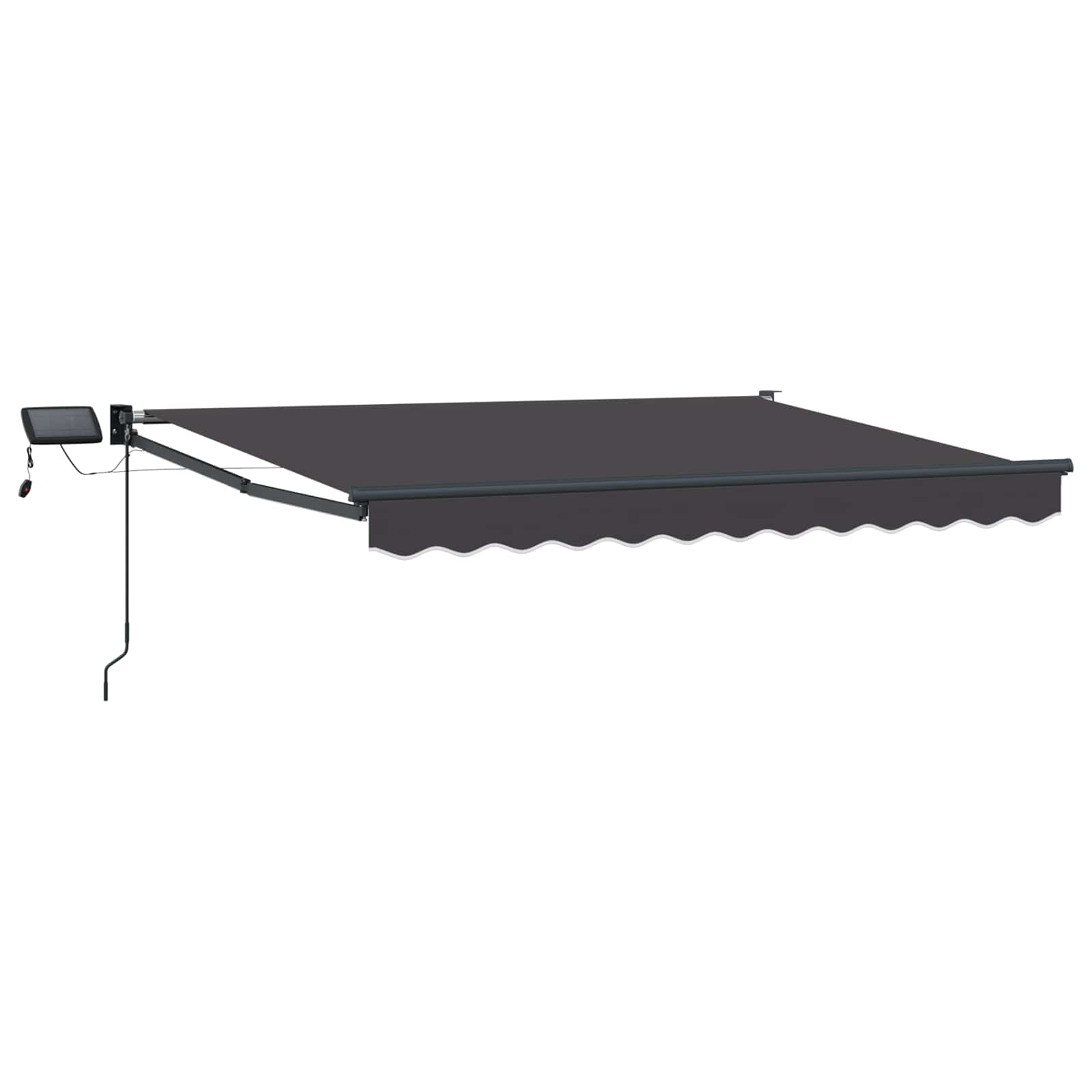 Manuelle Gelenkarmmarkise mit LEDs Anthrazit 2,5 x 2 m