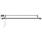 Manuelle Gelenkarmmarkise mit LEDs Anthrazit 2,5 x 2 m