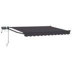Manuelle Gelenkarmmarkise mit LEDs Anthrazit 3,5 x 2 m