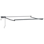 Manuelle Gelenkarmmarkise mit LEDs Anthrazit 3,5 x 2 m