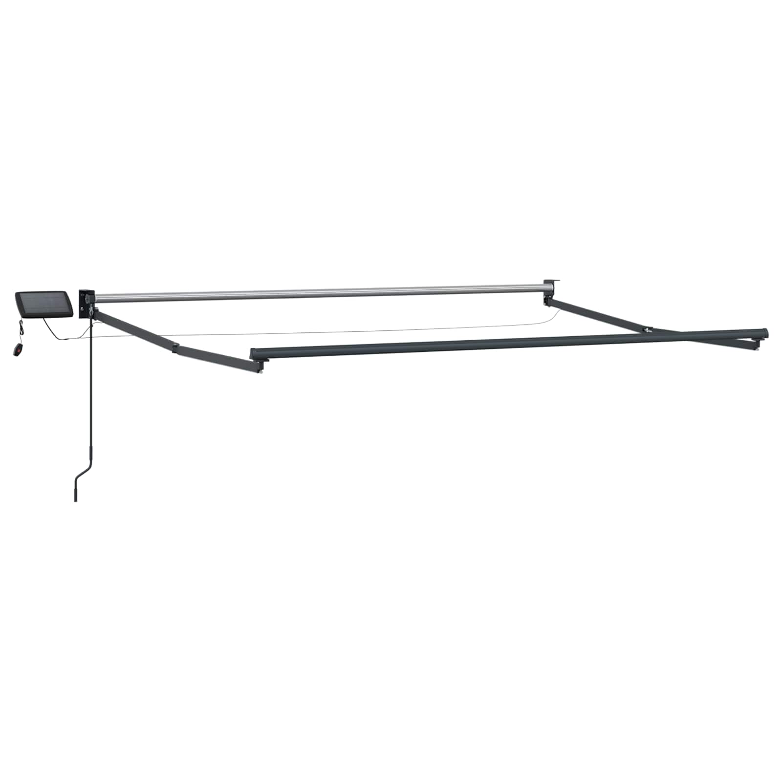 Manuelle Gelenkarmmarkise mit LEDs Anthrazit 3 x 2,5 m