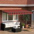 Manuelle Gelenkarmmarkise mit LEDs 3 x 2,5 m