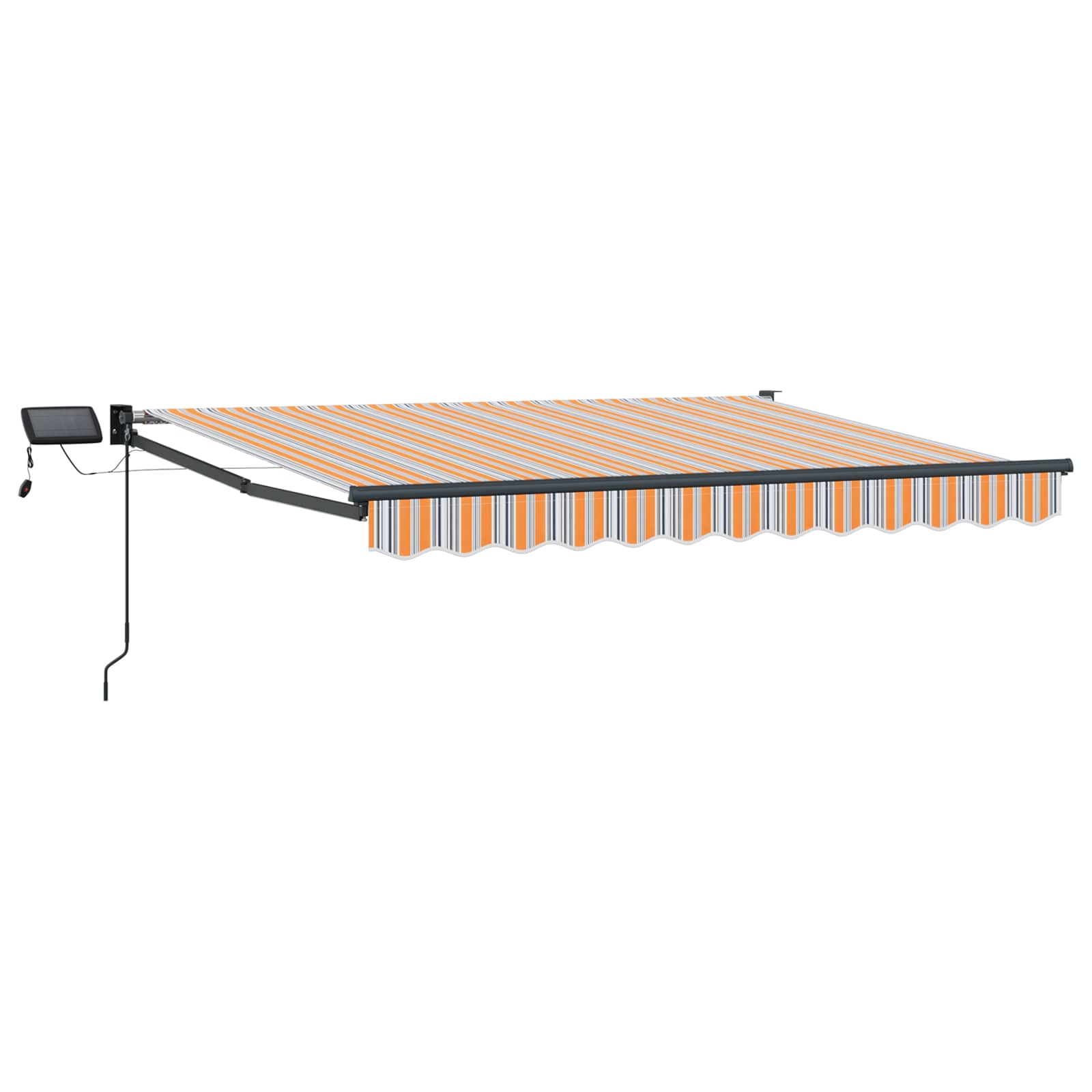 Manuelle Gelenkarmmarkise mit LEDs 3 x 2,5 m
