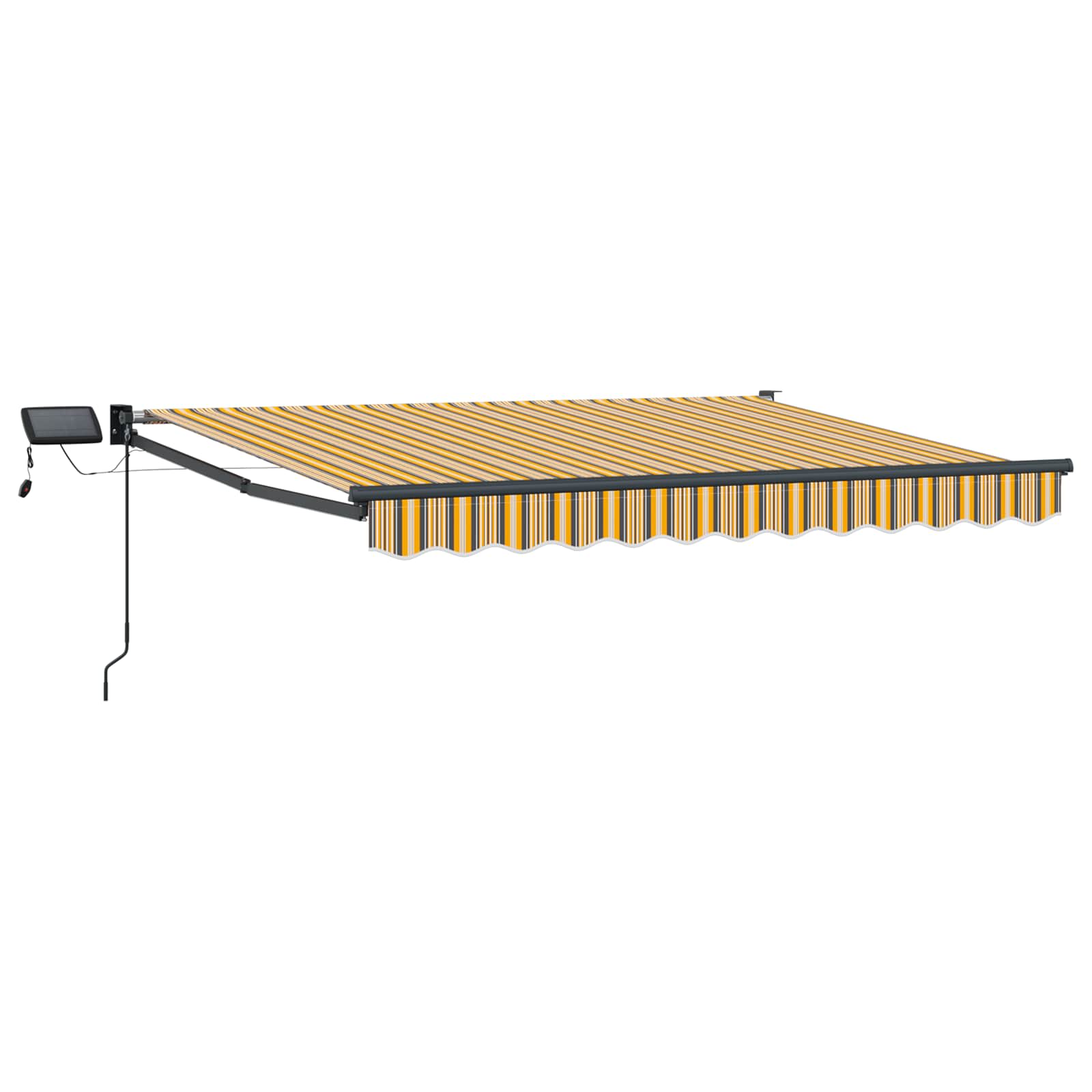 Manuelle Gelenkarmmarkise mit LEDs 3 x 2,5 m