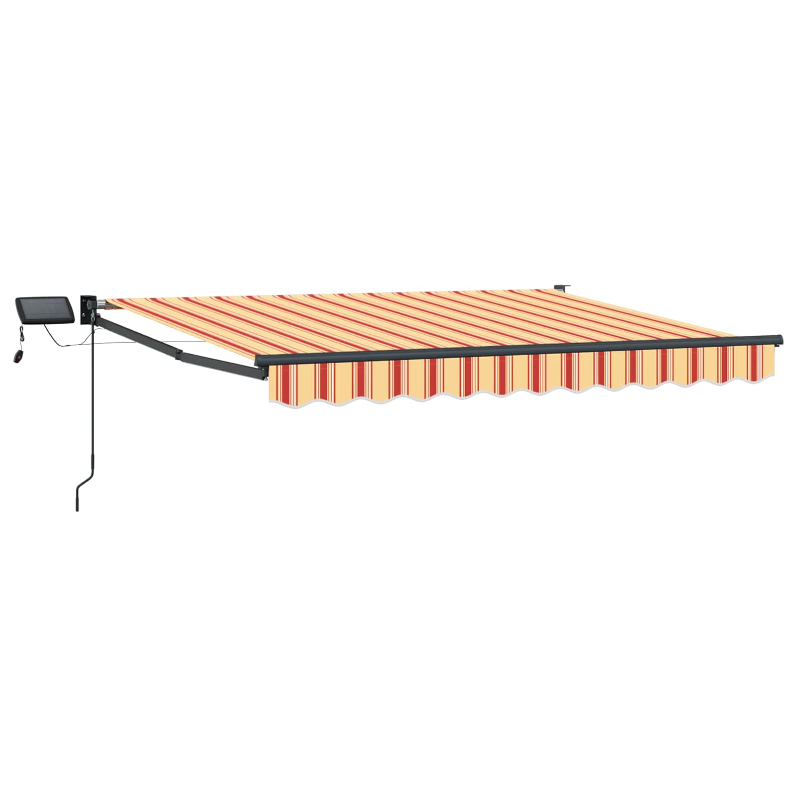 Manuelle Gelenkarmmarkise mit LEDs Mehrfarbig 3,5 x 2,5 m