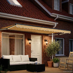 Manuelle Gelenkarmmarkise mit LEDs 4,5 × 3 m