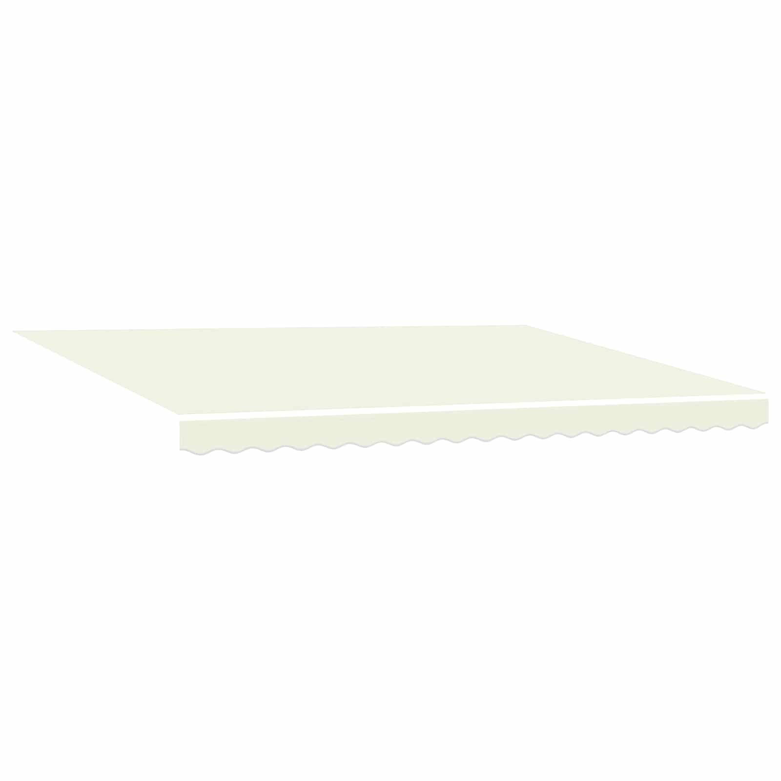 Manuelle Gelenkarmmarkise mit LEDs Creme und Anthrazit 5 x 3 m