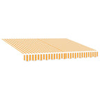 Elektrische ausziehbare Markise Gelb und Weiß 3,5 x 2 m