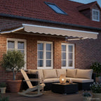 Elektrische ausziehbare Markise Beige 3,5 x 2,5 m