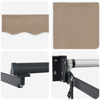 Elektrische ausziehbare Markise Beige 3,5 x 2 m