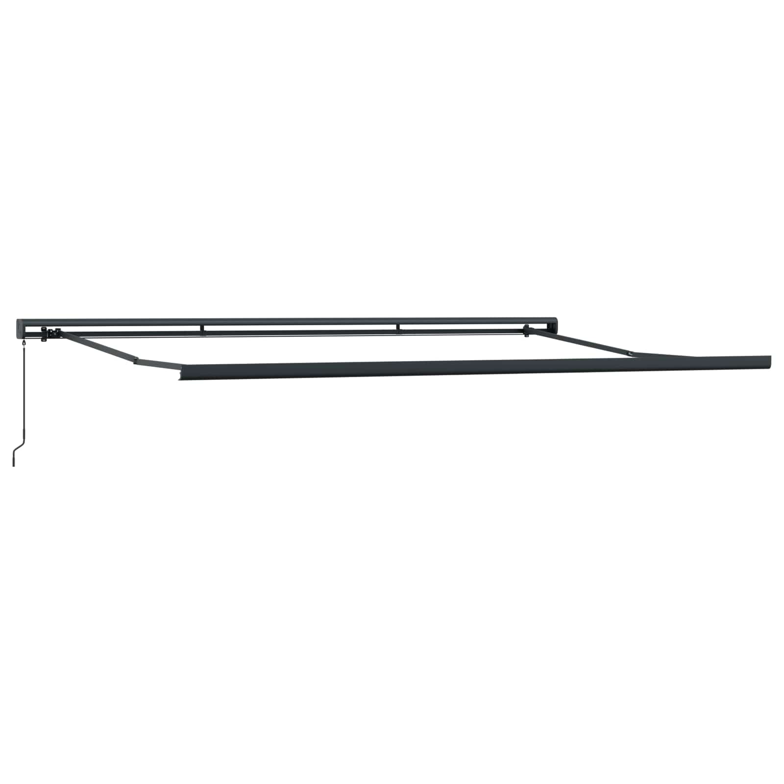 Einziehbare Markise Rot 4 x 3 m Leinen und Aluminium