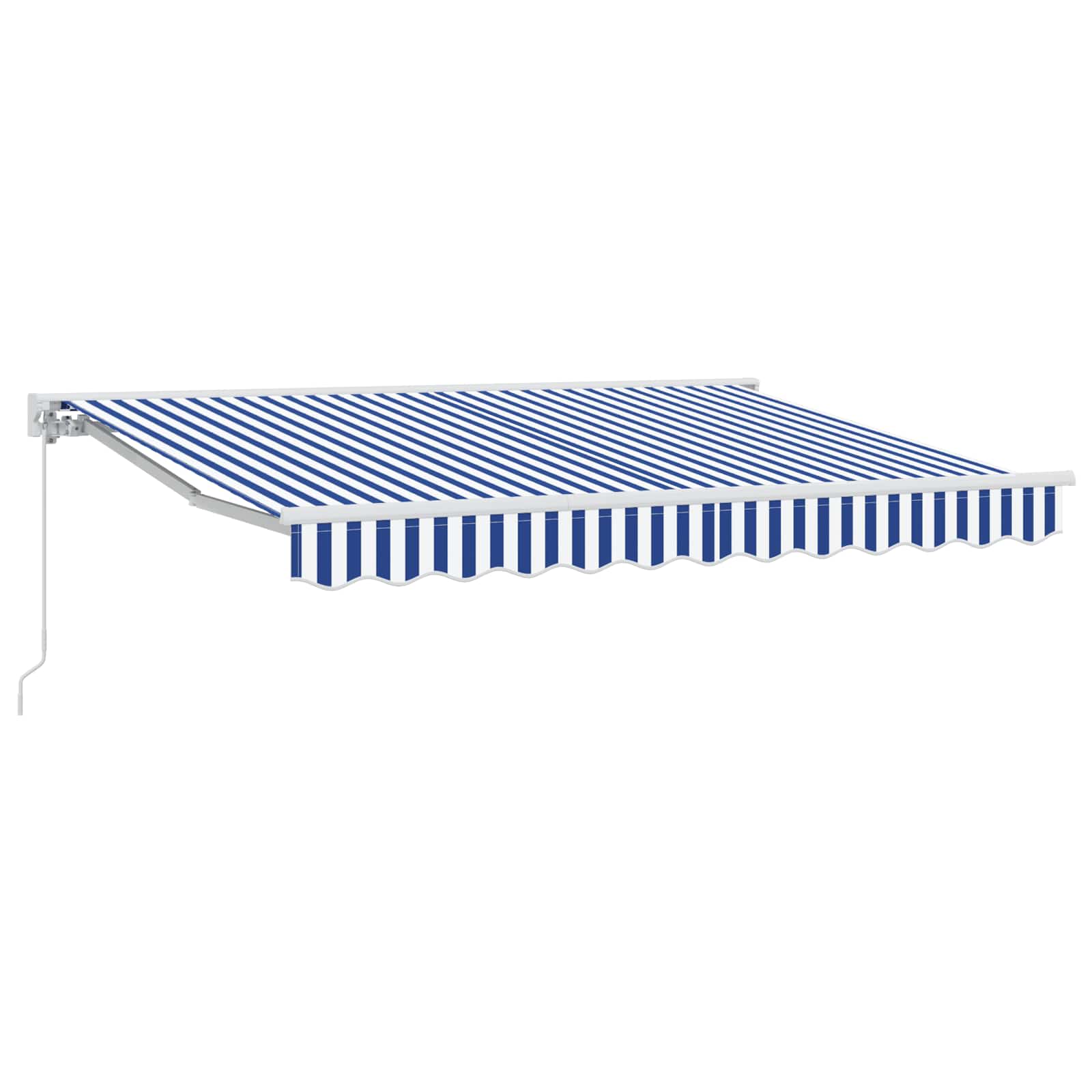 Manuell einziehbare Markise Blau und Weiß 3 x 2,5 m