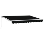 Manuell einziehbare Markise Schwarz 3 x 2,5 m