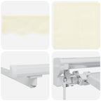 Manuell einziehbare Markise Creme 3,5 x 2,5 m