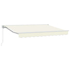 Manuell einziehbare Markise Creme 3,5 x 2,5 m