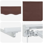 Manuell einziehbare Markise Braun 3,5 x 2,5 m