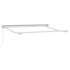 Manuell einziehbare Markise Schwarz 3,5 x 2,5 m