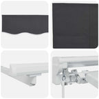 Manuell einziehbare Markise Anthrazit 4 x 3 m