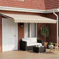 Manuell einziehbare Markise Beige 4 x 3 m