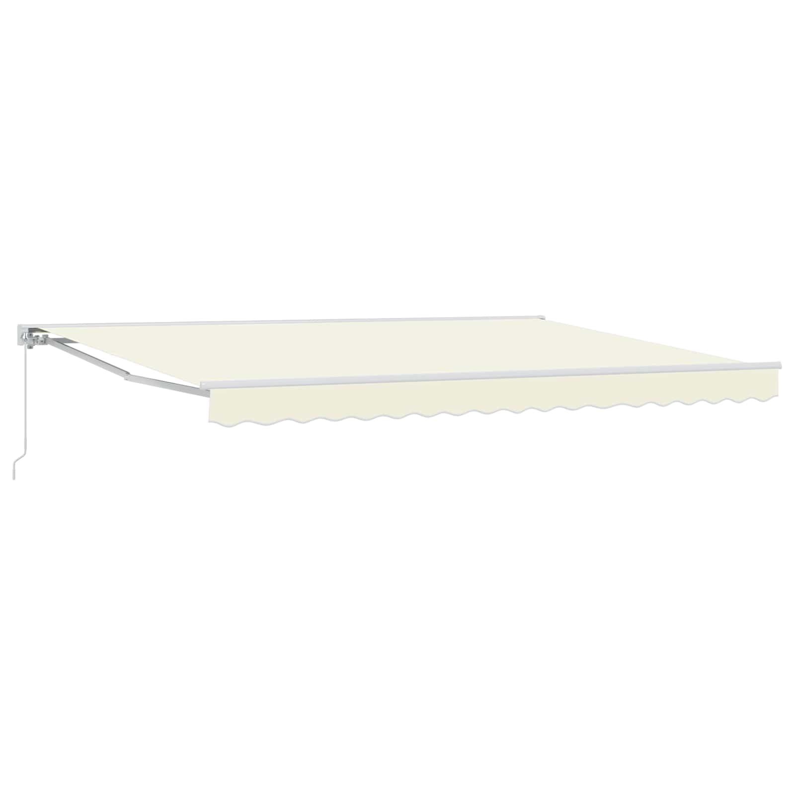 Manuell einziehbare Markise Creme 4 × 3,5 m