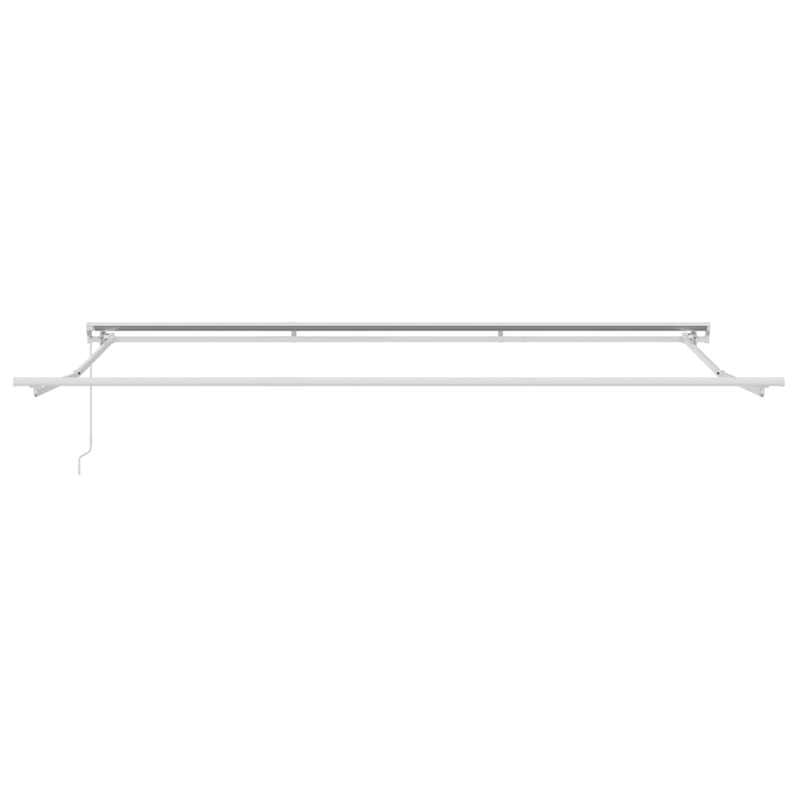 Manuell einziehbare Markise Gelb und Orange 4 × 3,5 m