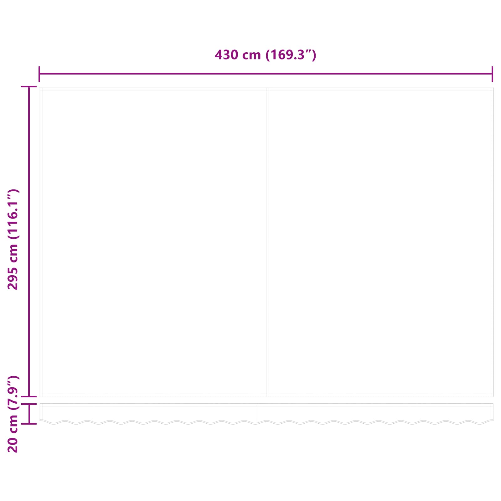 Manuell einziehbare Markise Bordeauxrot 4,5 × 3 m