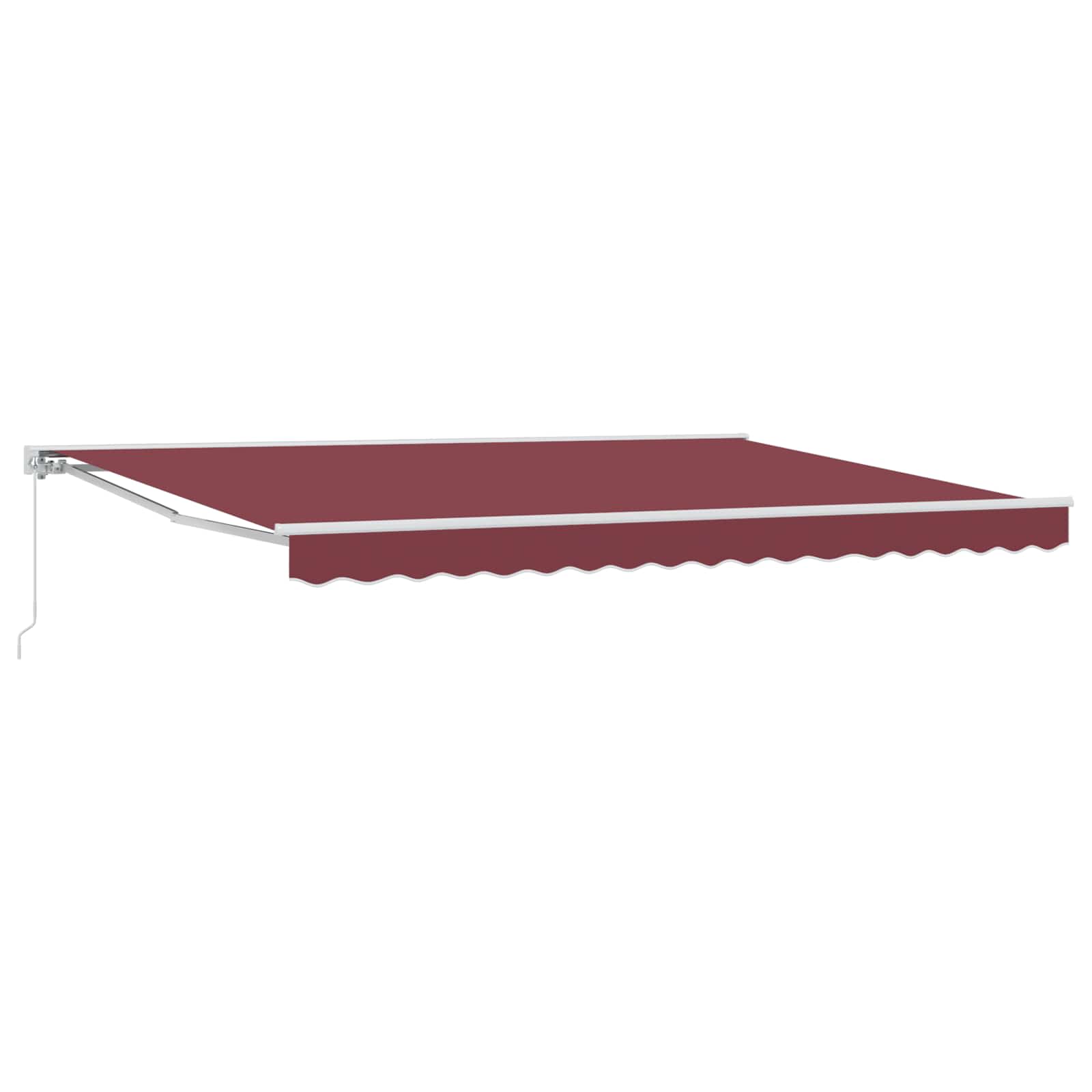 Manuell einziehbare Markise Bordeauxrot 4,5 x 3,5 m