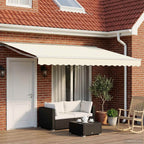 Manuell einziehbare Markise Creme 5 x 3,5 m
