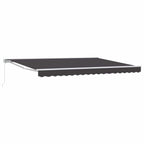 Manuell einziehbare Markise Anthrazit 5 x 3,5 m