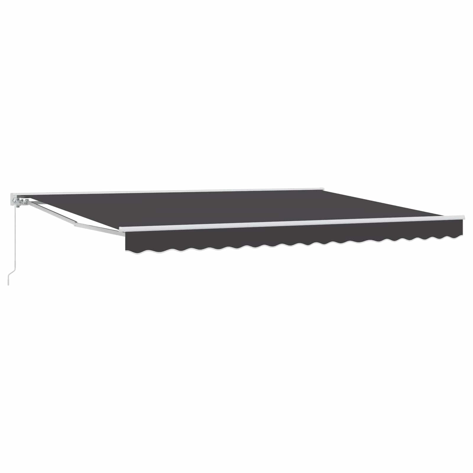 Manuell einziehbare Markise Anthrazit 5 x 3,5 m