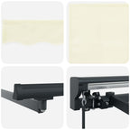Manuell einziehbare Markise Creme 2,5 x 2 m