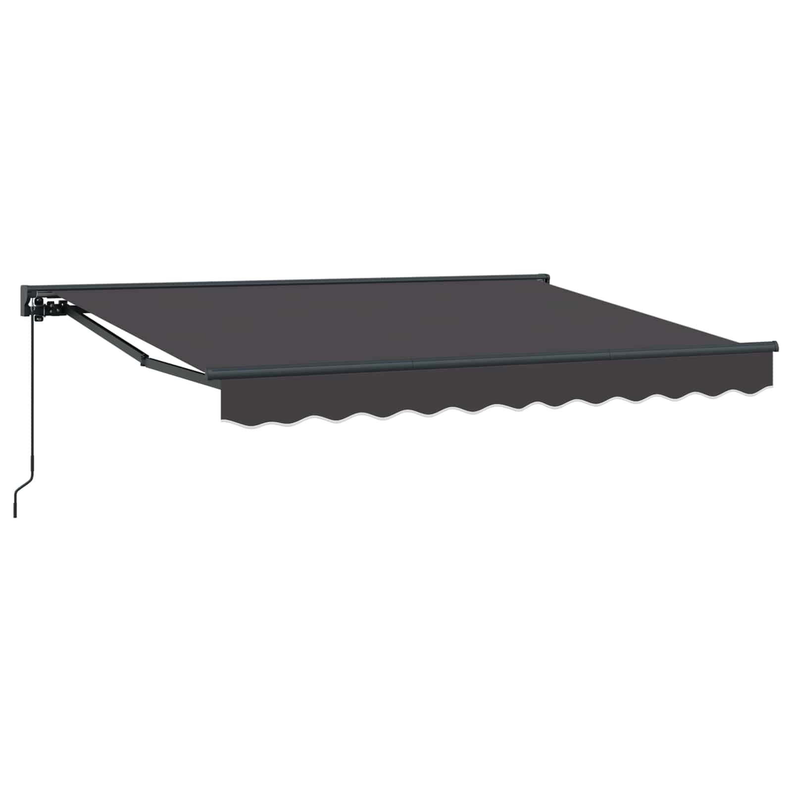 Manuell einziehbare Markise Anthrazit 3,5 x 2 m