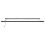 Manuell einziehbare Markise Anthrazit und Weiß 4 × 3,5 m