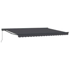 Manuell einziehbare Markise Anthrazit 4,5 x 3,5 m