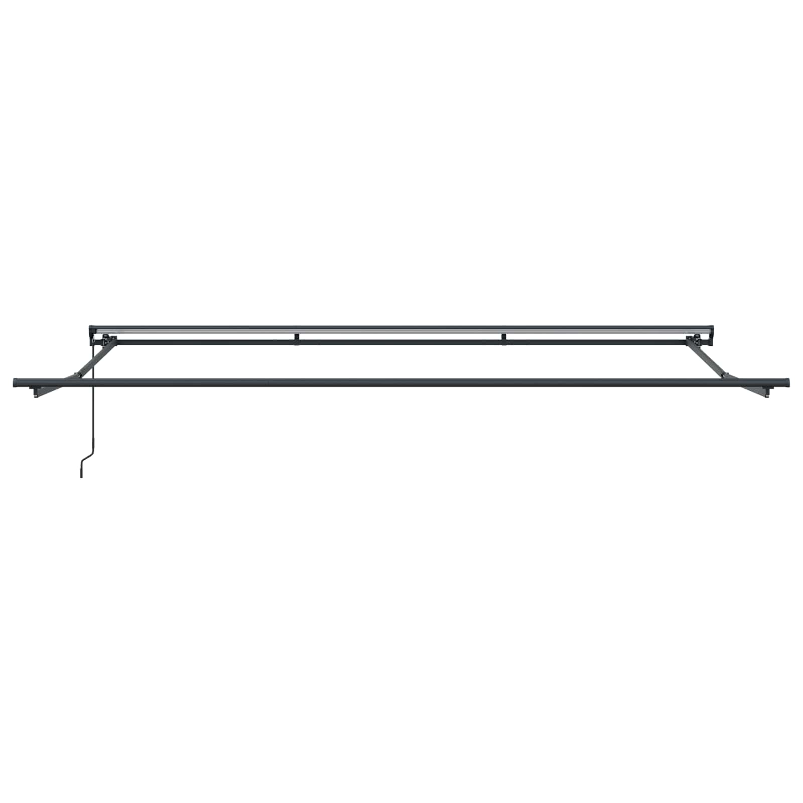 Manuell einziehbare Markise Orange, Schwarz und Gelb 5 x 3,5 m