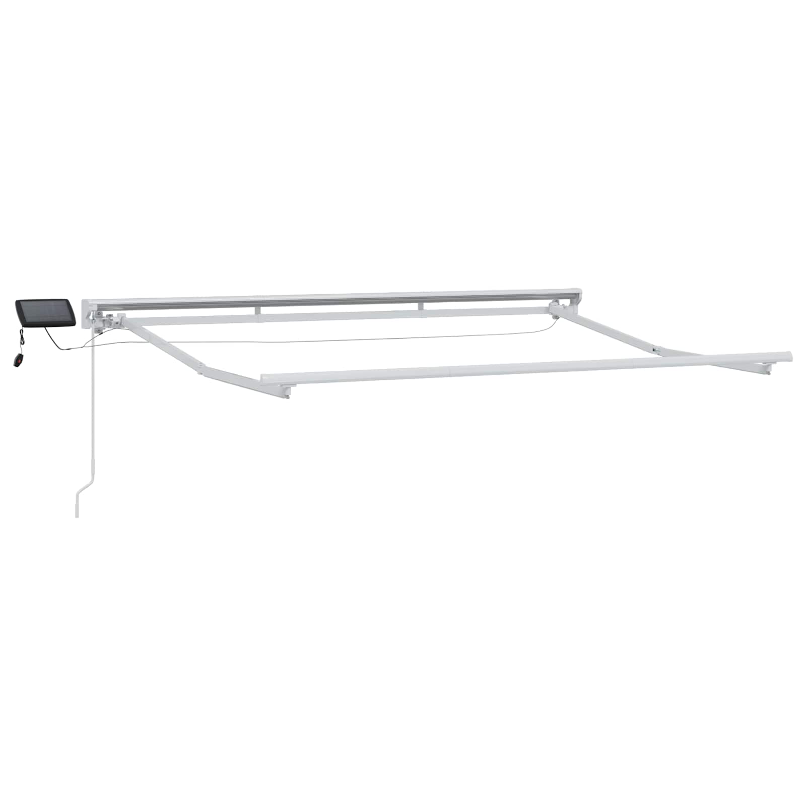 Manueller Markisenrahmen mit LEDs Gelb und Weiß 2,5 x 2 m