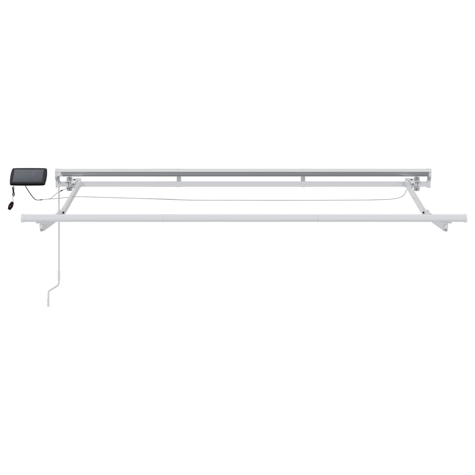 Manueller Markisenrahmen mit LEDs Gelb und Weiß 3,5 x 2,5 m