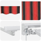 Manueller Markisenrahmen mit LEDs 3,5 x 2,5 m